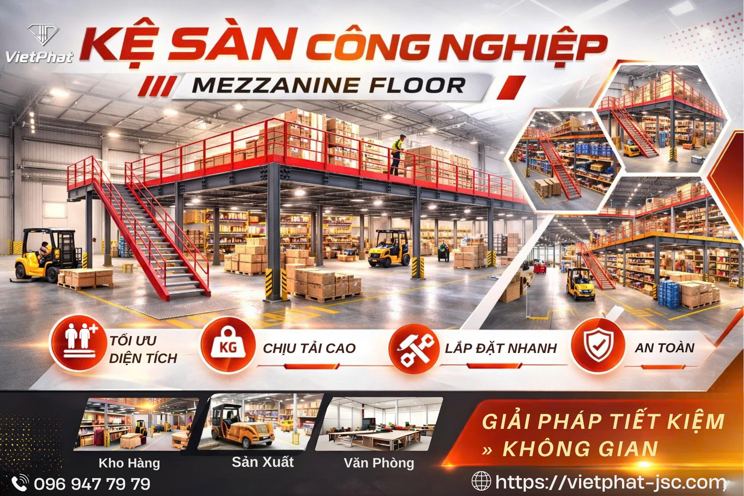 VIỆT PHÁT THI CÔNG KỆ SÀN CÔNG NGHIỆP – NÂNG TẦM, GIA TĂNG GIÁ TRỊ DOANH NGHIỆP