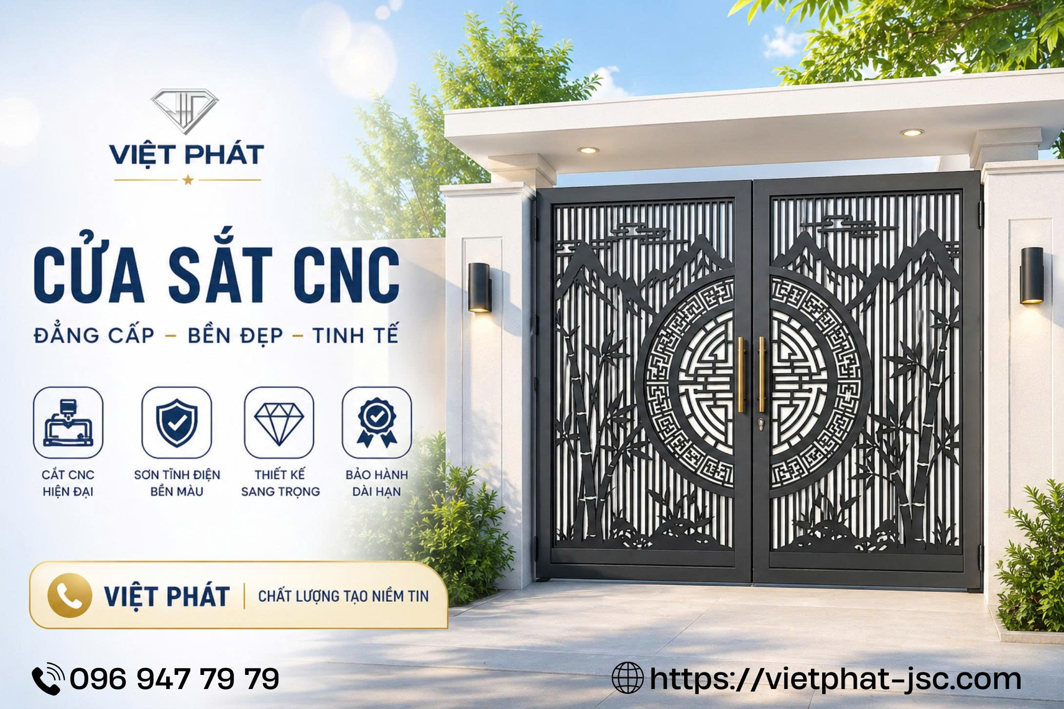 CỬA SẮT CNC VIỆT PHÁT – NÂNG TẦM KHÔNG GIAN SỐNG