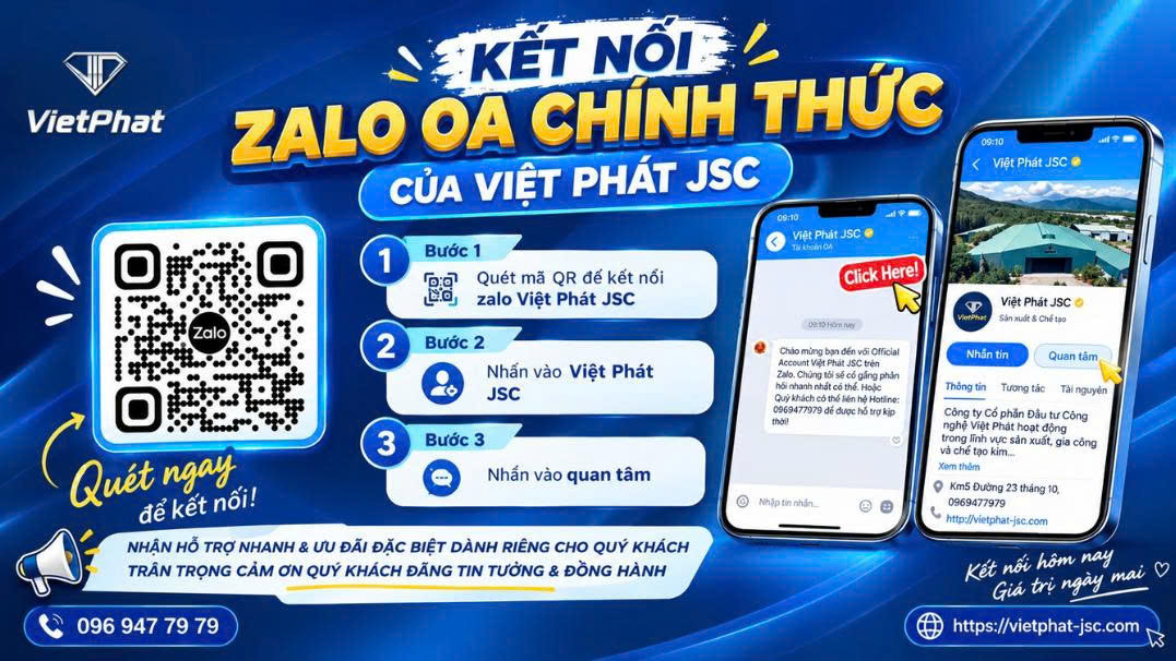 THÔNG BÁO KẾT NỐI ZALO OA CHÍNH THỨC CỦA VIỆT PHÁT JSC 2026